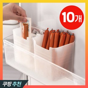 [올먼트] 정리솔루션 다용도 냉장고 욕실 화장대 반투명 트레이 정리함, 10개, 10개
