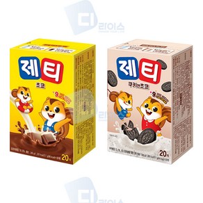 제티 파우더 2종세트 40T 초코 쿠키앤초코, 340g, 1세트