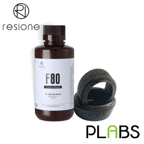 RESIONE F80 Black Elastic Resin 플렉시블 3D프린터 레진 1kg