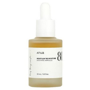 Anua 하트리프 80% 모이스처 수딩 앰플 30ML 1.01FL oz), 1개