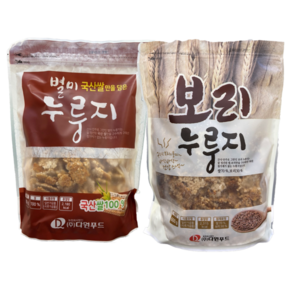 [다원푸드] 별미누룽지(국산) 600g + 보리누룽지 600g, 2개