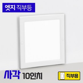 LED 현관등 직부등 복도 베란다 드레스룸, 10인치 주광색, 1개, 10인치_엣지(사각)직부등_주광색