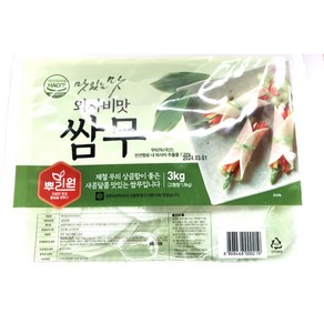 [뿌리원] 뿌리원 와사비 쌈무 3kg, 1개