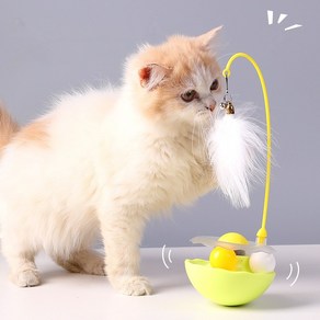 냥슬아치 고양이 오뚝이 빙글 장난감 분리불안해소 캣닢볼, 1개, 블루, 오뚜기캣스틱