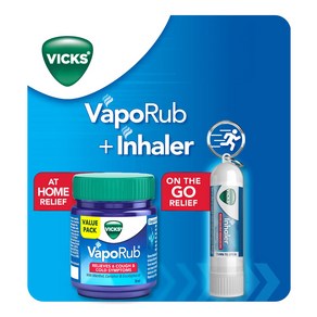 Vicks Value Combo Pack of Vapoub & Inhale (0.5ml), 2개, 50ml