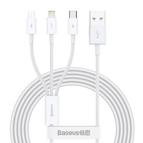 베이스어스 Superior 3.5A 고속 충전 케이블 usb to 마이크로/c타입/라이트닝