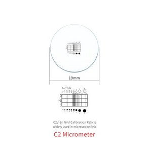 광학 유리 현미경 교정 슬라이드 레티클 눈금자 접안 렌즈 측정용 현미경 스테이지 마이크로미터 0.1-0.01mm, 2) C2