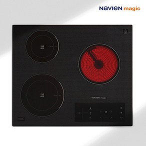 [전국무료설치] SK매직 나비앤매직 인덕션 2구+하이라이트 1구 하이브리드 전기레인지 560X480, 고객직접설치