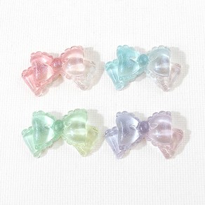 비즈아이 [6639-15]아크릴부착형 레이스리본 26x15.5mm 오로라그라데이션 1개