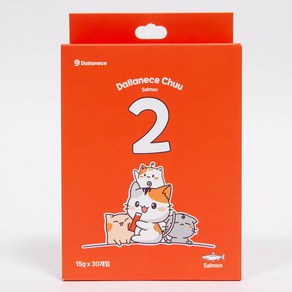 달라네제 짜먹는 고양이 냥냥이 간식 대용량 츄르 6가지맛, 30개, 15g, 연어