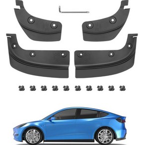 흙받이 머드가드 테슬라 모델 Y 3 용 부드러운 진흙 플랩 TPE 스플래시 가드 실드 더티 펜더 드릴링 설치 없음 전면 및 후면 휠 머드 471630, Model Y Fende, 1개
