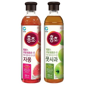 청정원 홍초 900ml 자몽 1개 + 풋사과 1개