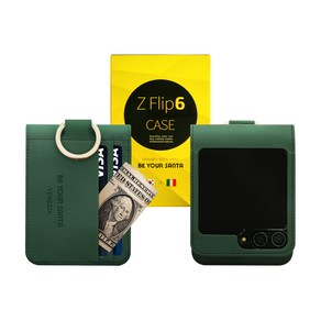 비유어산타 갤럭시 Z플립6 케이스 링 지갑 이태리원단 힌지보호 베네치아(카드수납) 나폴리(카드수납불가)