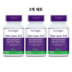 Natol 나트롤 알파리포산 300mg 50정 Alpha Lipoic Acid 3개, 50캡슐