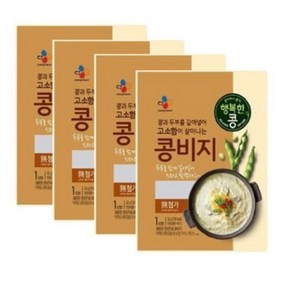 (냉장)CJ제일제당 행복한콩 콩비지320g, 4개, 320g