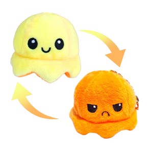[당일발송 최고품질] 로앤제이 문어인형 반전문어 키링 10cm, 4.노랑/주황 키링, 1개