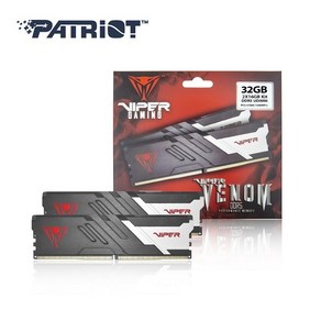 [PATRIOT] DDR5 PC5-57600 CL34 VIPER VENOM [32GB (16GB*2)] (7200), 1개, 선택하세요, 2개