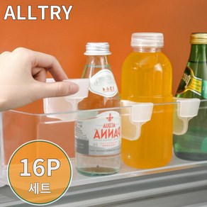 ALLTRY 냉장고 칸막이 정리 클립 16p, 16개