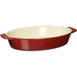 staub 스토우 오벌 디쉬 체리 23cm 세라믹 그라탕접시, 1개