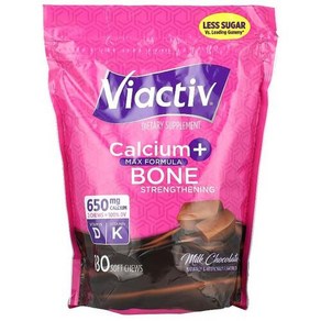 Viactiv 칼슘 + 뼈 강화 밀크 초콜릿 소프트츄 180개, 1개, 180정