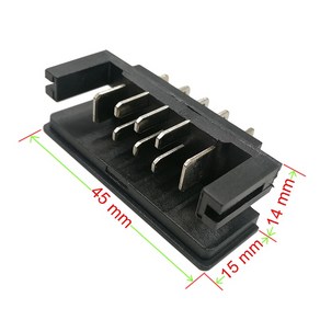 교환부품 Dawalt 14.4V 18V 충전기 USB 어댑터 단자 브래킷 DCB118 커넥터 블랙 PCB 리튬 이온 배터리 8x1cm 디월트용 터미널 브라킷 보쉬 홀더 밧데리 오토