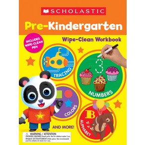 (영문도서) Scholastic Pe-K Wipe-Clean Wokbook Papeback, Scholastic Teaching Resouces, English, 9781338887587