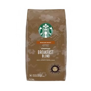 코스트코 스타벅스 커피 블랙퍼스트 모닝 원두 미디엄 로스팅 블렌드 커피콩 대용량 STARBUCKS COFFEE WHOLE BEAN, 1개, 1.13kg