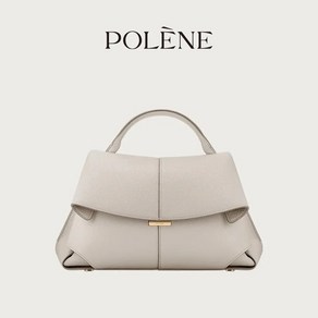 Polene Mokki SS23 여성 휴대용 대용량 소가죽 숄더 크로스백 화이트