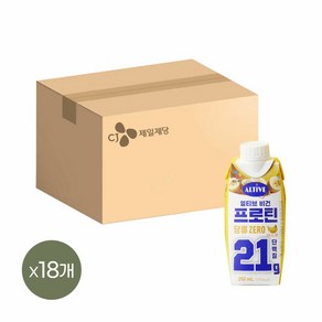 CJ제일제당 얼티브 비건프로틴 당류 ZERO 바나나 250ml x18개