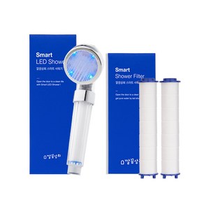 깔끔상회 스마트 LED 샤워기 헤드+필터 2P 세트