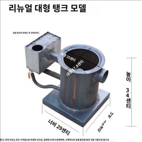 폐유난로 산업용 오일 열풍기 농업용 스토브 난방 가열로 온도조절, B. 정사각 탱크(팬+조절기), 1개