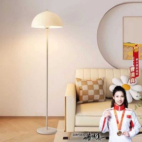머쉬룸장스탠드 침실 장스탠드 램프 LED 플로어, 레몬 오렌지(전등갓)3색