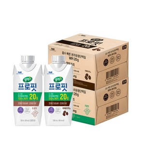 [본사직영]셀렉스 프로핏 웨이프로틴 드링크 초콜릿+아메리카노 [330ml x 총 24팩], 단일속성, 330ml, 24개