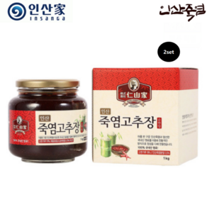 인산가 (주)인산가 정품 인산 죽염고추장 순한 맛(1.0kg) 인산죽염 +흑삼분말함유 금흑블랙크런치(10g 2개), 2박스, 1kg