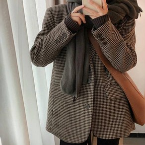 에쥬아 모직 하운드투스 자켓 오피스룩 정장 자켓 꾸안꾸 데일리룩 하객룩