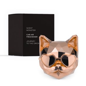 센트몬스터 고양이 차량용 방향제 킬러캣, ROSE GOLD(로즈골드), 화이트솝 White Soap, 1세트