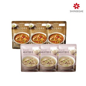 피코크 청국장찌개 3팩 + 소고기무국 3팩 총 3kg, 단품