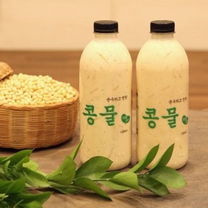 맷돌로 갈아만든 순진식품 우뭇가사리 콩물 1000ml X 2병 (국산콩 사용 콩국물), 2개, 1L