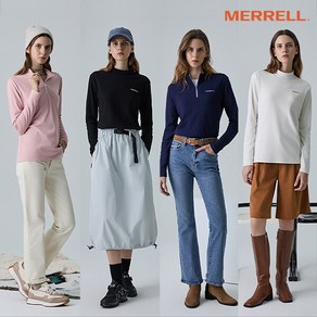 [머렐(MERRELL)] O 머렐 24FW 여성 상의 세트 4종 (모크넥 2종 + 반집업 2종)