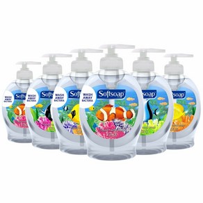 Softsoap Aquaium Seies 소프트솝 아쿠아리움 시리즈 핸드워시 비누 미국, 7.5Fl.oz(221ml) 6팩, 6개