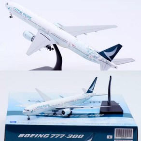 JC Wings 캐세이퍼시픽항공 B777-300 B-HNK 비행기 모형 다이캐스트 1:400, 1개, 일반 날개(XX4129)