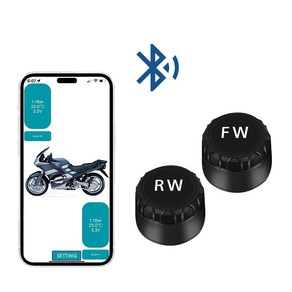 차량용 TPMS 타이어 압력 경보 모니터 시스템 온도 센서 방수 지지대 iOS 안드로이드 블루투스 5.0 오토바, 01 01 S1, 1개