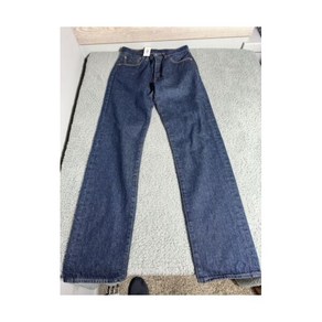 Men's 리바이스 501 Button Fly Fit Dark Wash Blue Jeans (#005010115)