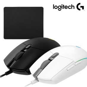 로지텍코리아 정품 로지텍 G102IC 2세대 Lightsync 게이밍마우스 에이투비 마우스패드 포함 유선 마우스