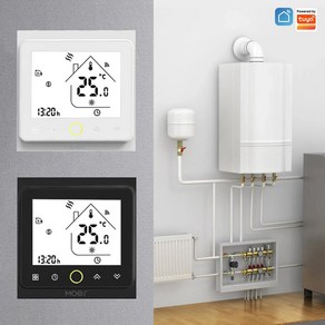 MOES WiFi 물전기 바닥 난방 온도 조절기 가스 보일러 온도 컨트롤러 Smart Alexa tuya Google Voice zigbe, 03 Gas boiler GC, 01 CHINA, 03 WIFI Black, 1개