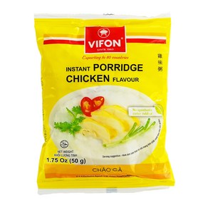 Vifon Instant Poidge Chicken Flavo Chao Ga Single Seve 1.75 o Vifon 즉석 죽 치킨 맛 차오가 1인분 1.75온스 가, 1개, 49g