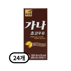 푸르밀 가나 초코우유, 190ml, 24개