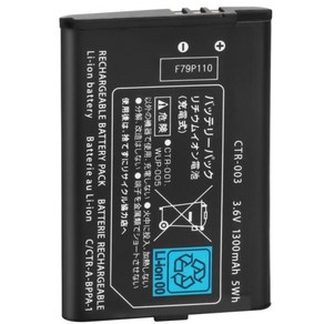 닌텐도 호환 3DS 교체용 충전식 배터리 팩 3.6V 1300mAh