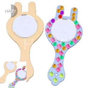 헤이지 나무손거울 토끼 미니손거울, 1개