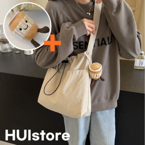 HUIstore 가벼운 나일론 숄더백 여성 미니 호보백